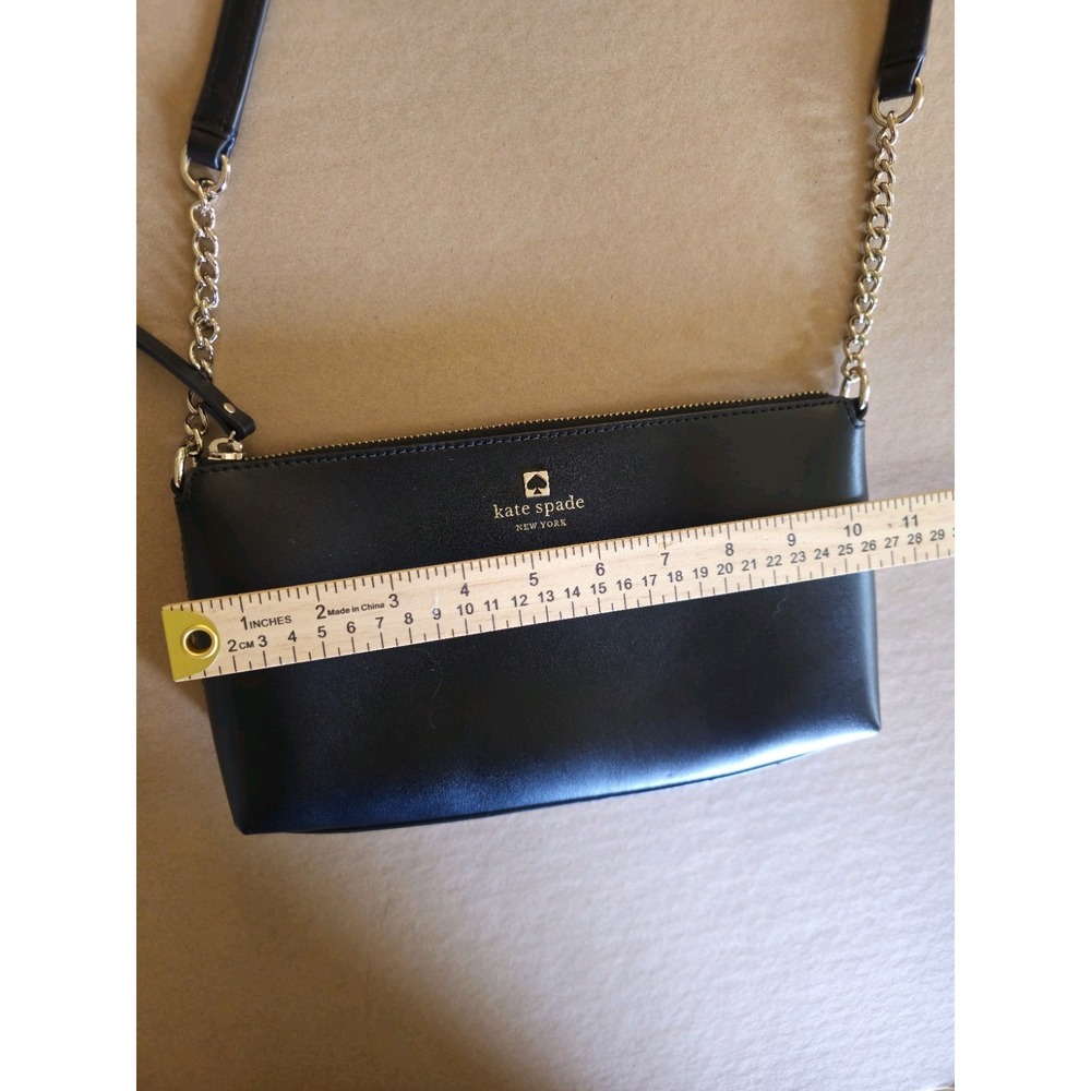 Kate Spade NY Sawyer St Small Black Crossbody Bag Gold Hardware Zip Chain Strap - Picture 8 of 13